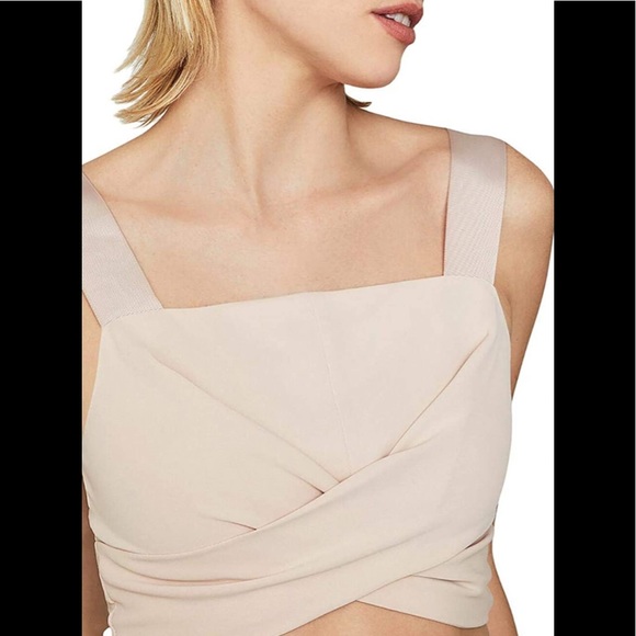 BCBGMAXAZRIA Sash Tie Crop Top Cami Shirt - Picture 3 of 3
